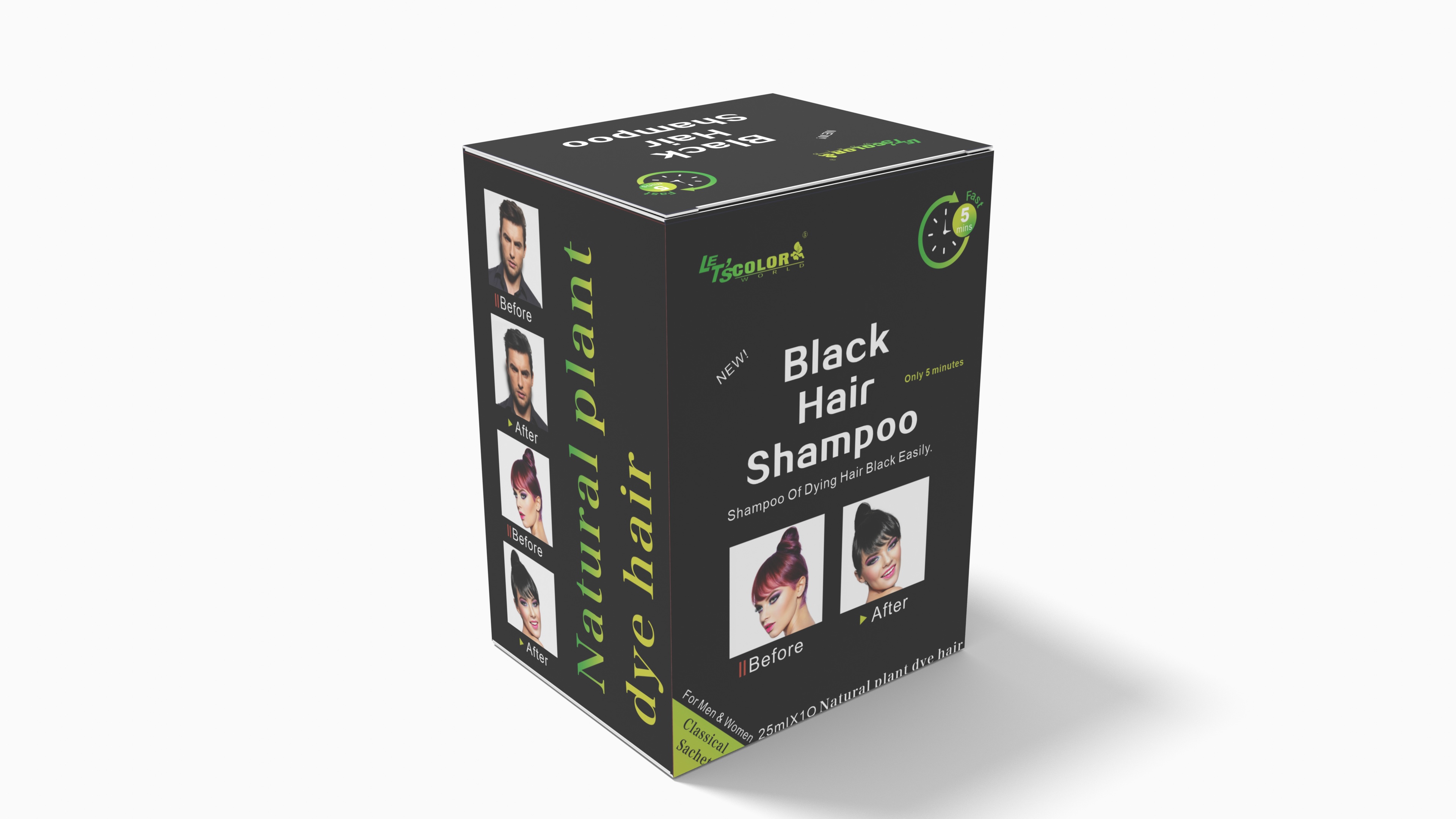 Syampu Warna Rambut Selamat Hitam Asli untuk Rambut Beruban